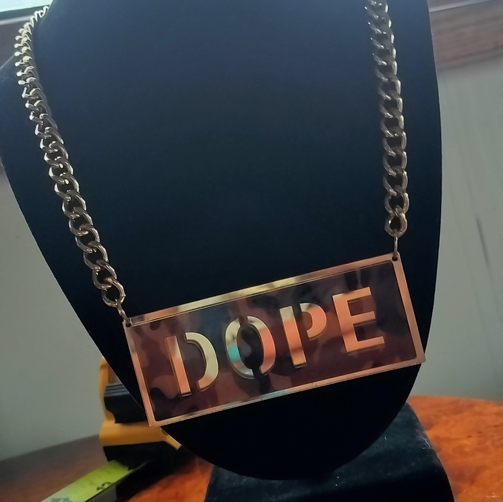 "DOPE" necklace old-school